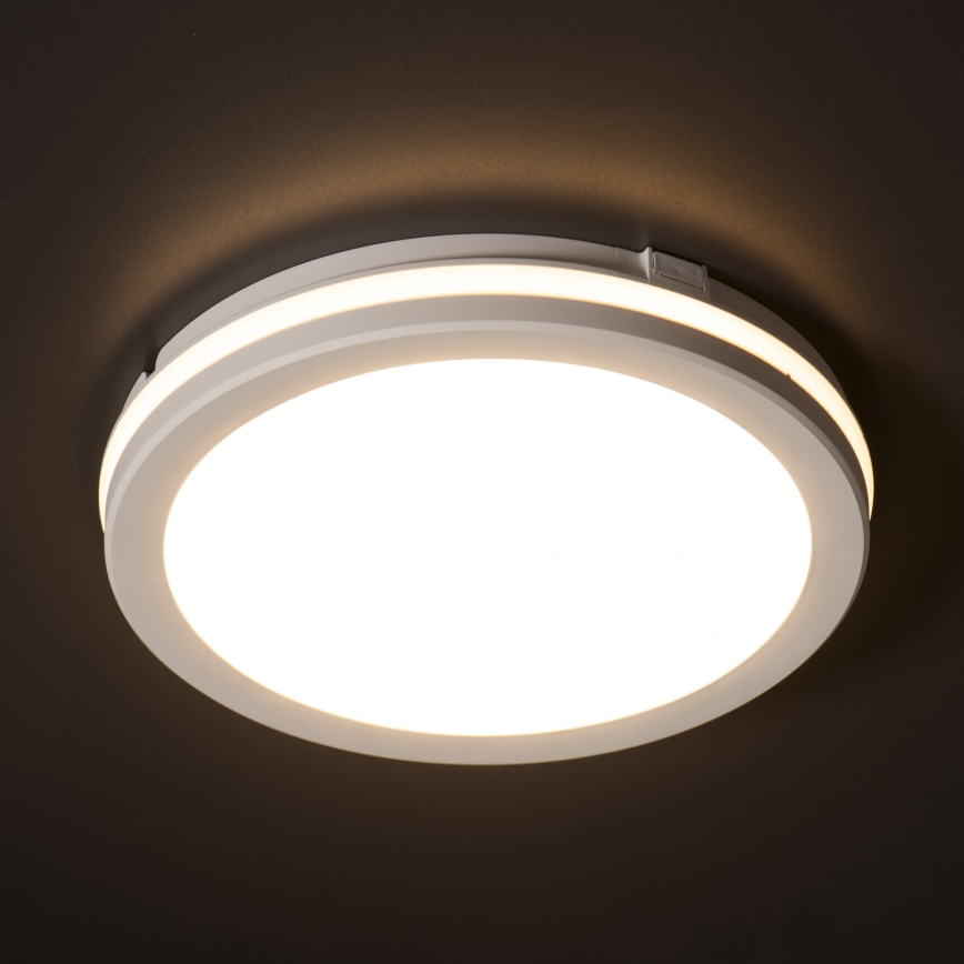 Iluminação de teto exterior LED BENO E LED/12W/230V 3000/4000/6500K diâmetro 20 cm IP65 branco