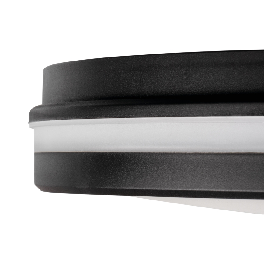 Iluminação de teto exterior LED BENO E LED/20W/230V 3000/4000/6500K diâmetro 20 cm IP65 preto