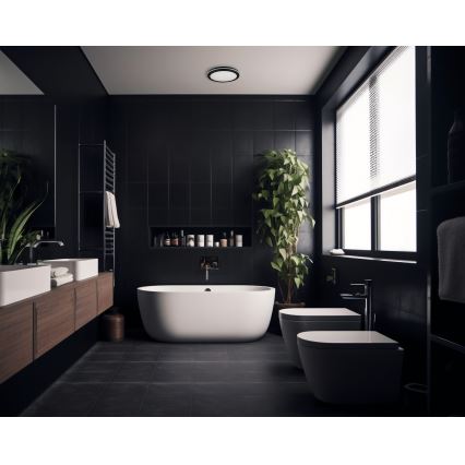 Iluminação de teto exterior LED BENO ECO LED/20W/230V 3000/4000/6500K diâmetro 20 cm IP65 preto