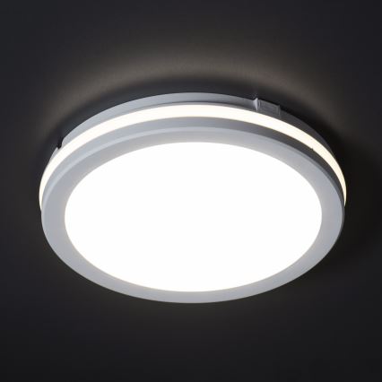 Iluminação de teto exterior LED BENO E LED/30W/230V 3000/4000/6500K diâmetro 30 cm IP65 branco