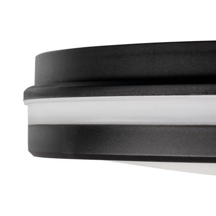 Iluminação de teto exterior LED BENO E LED/30W/230V 3000/4000/6500K diâmetro 30 cm IP65 preto