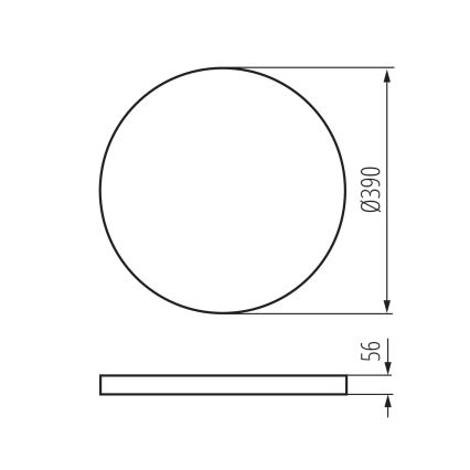 Iluminação de teto LED com regulação PLAFON LED/20W/230V 3000-6500K Wi-Fi preto