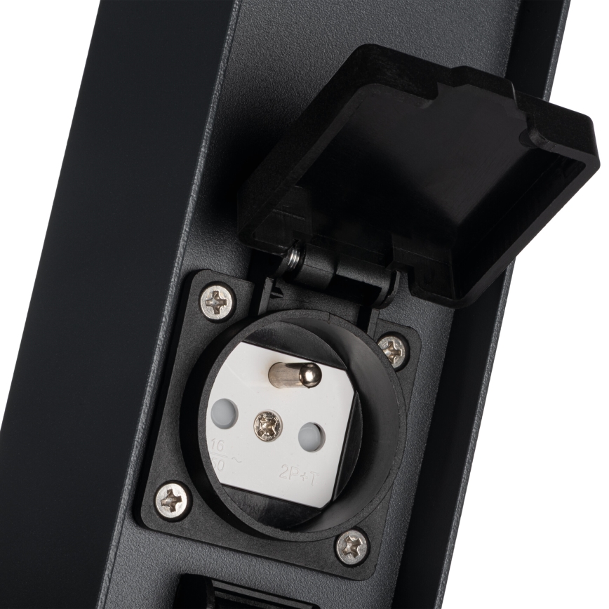 Candeeiro exterior com 2 tomadas DASTEN 1xG9/11W/230V 30 cm IP44 preto