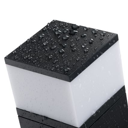 Candeeiro exterior com 2 tomadas DASTEN 1xG9/11W/230V 50 cm IP44 preto