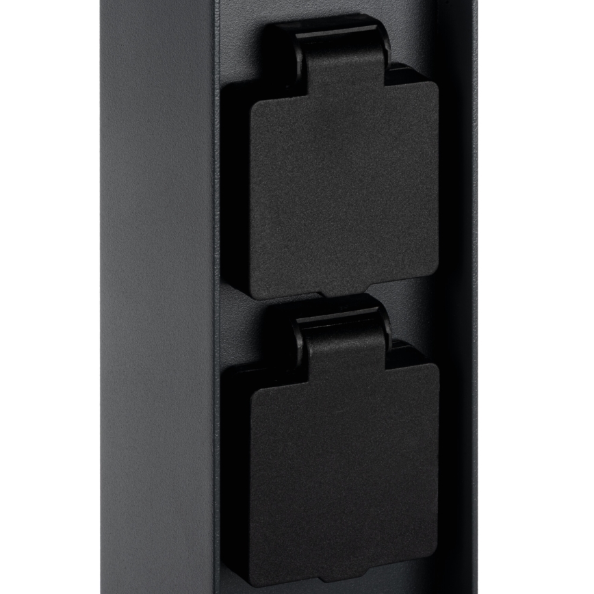 Candeeiro exterior com 2 tomadas DASTEN 1xG9/11W/230V 50 cm IP44 preto