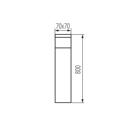 Candeeiro exterior DASTEN 1xG9/11W/230V 80 cm IP44 preto