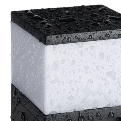 Candeeiro exterior com 2 tomadas DASTEN 1xG9/11W/230V 80 cm IP44 preto