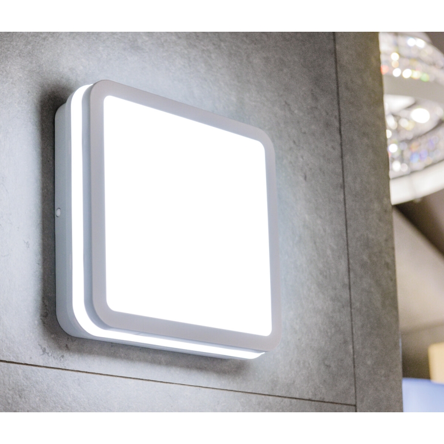 Luminária de teto LED para exterior BENO LED/12/18W/230V 3000/3500/4000K IP65 branca quadrada