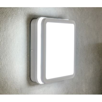 Luminária de teto LED para exterior BENO LED/12/18W/230V 3000/3500/4000K IP65 branca quadrada