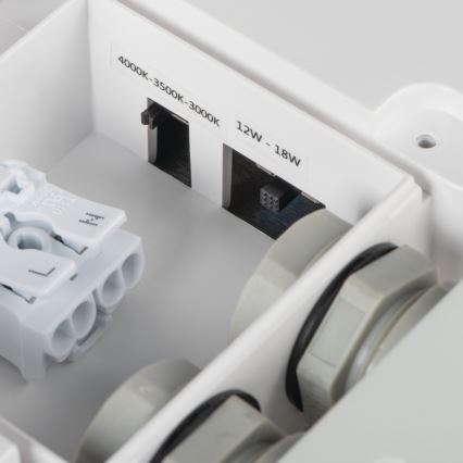 Luminária de teto LED para exterior BENO LED/12/18W/230V 3000/3500/4000K IP65 branca quadrada