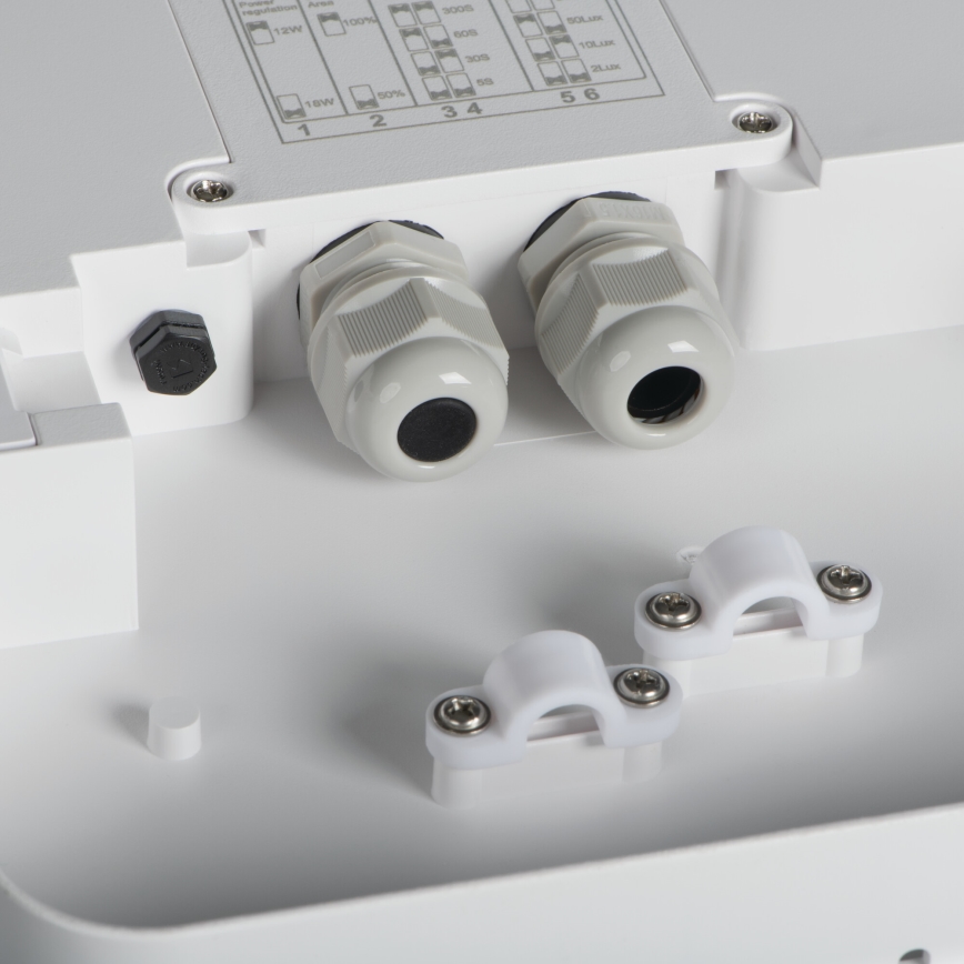 Iluminação de teto exterior LED com sensor de movimento BENO LED/12/18W/230V 3000/3500/4000K IP65 branco redondo