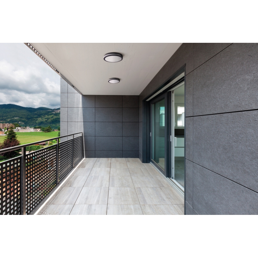 Iluminação de teto exterior LED com sensor de movimento BENO LED/24/30W/230V 3000/3500/4000K IP65 antracite redondo