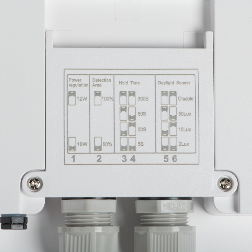 Iluminação de teto exterior LED com sensor de movimento BENO LED/24/30W/230V 3000/3500/4000K IP65 branco redondo