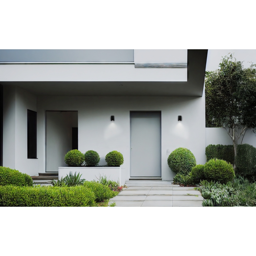 Iluminação de parede exterior ZEVI 1xGU10/10W/230V IP54 preto