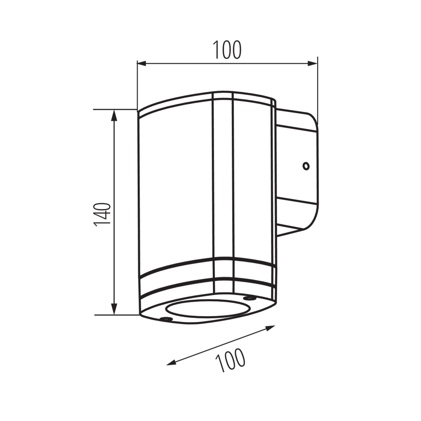 Iluminação de parede exterior ZEVI 1xGU10/10W/230V IP54 preto