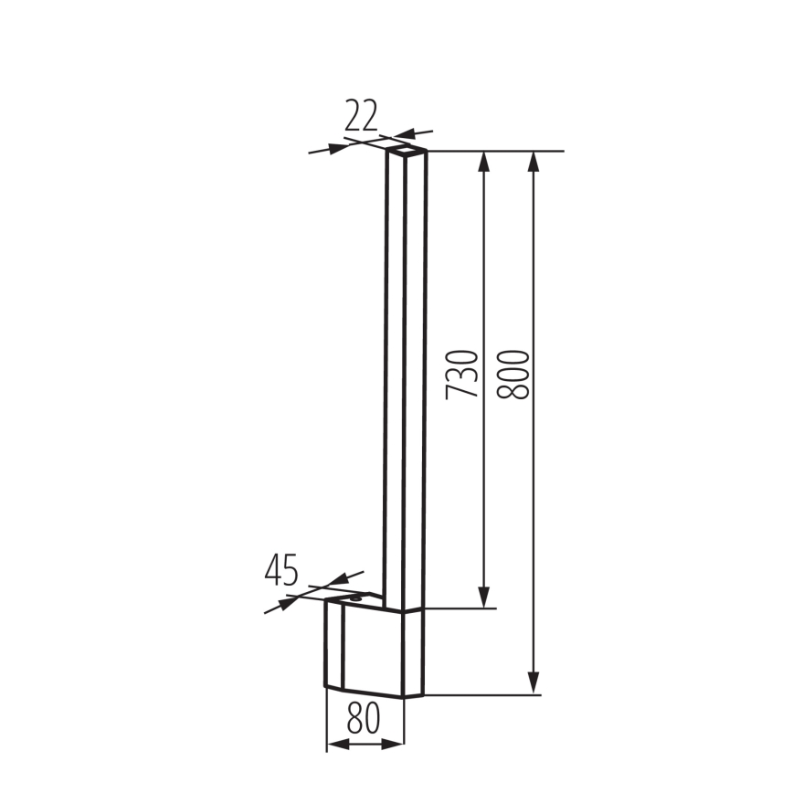 Luminária de parede LED exterior YALTE LED/10W/230V 4000K IP54 preta