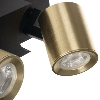 Foco LAURIN 2xGU10/10W/230V latão/preto
