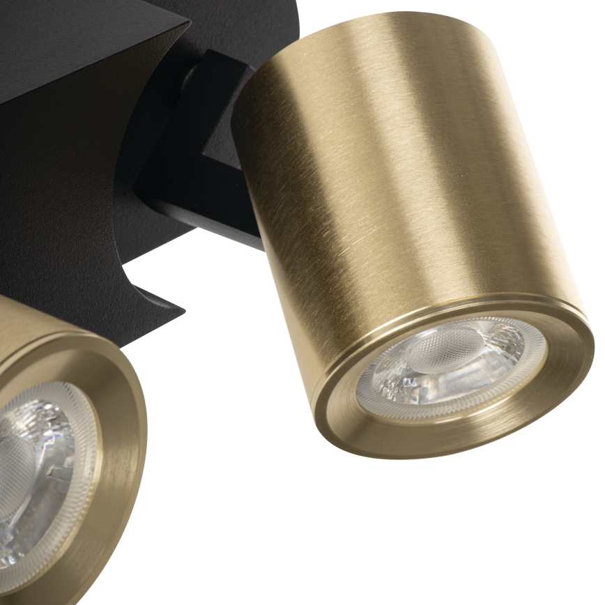 Foco LAURIN 2xGU10/10W/230V latão/preto