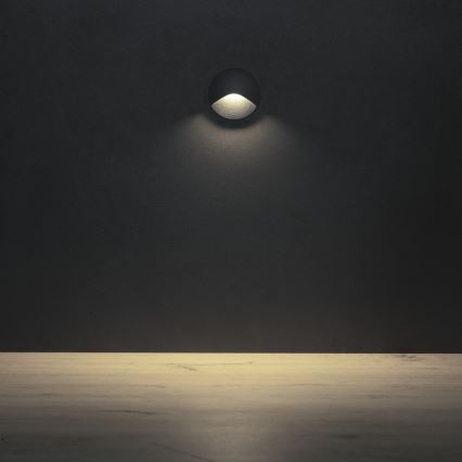 Luminária LED para escadas EXIN LED/2,5W/230V 4000K IP65 antracite redonda