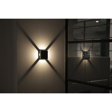 Aplique de parede LED para exterior REFAZI LED/6W/230V IP54 antracite