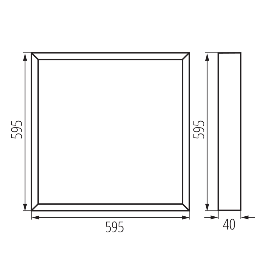 Painel LED sobreposto BLINGO AIO LED/40W/230V 3000/4000/6500K 60x60 cm CRI 90