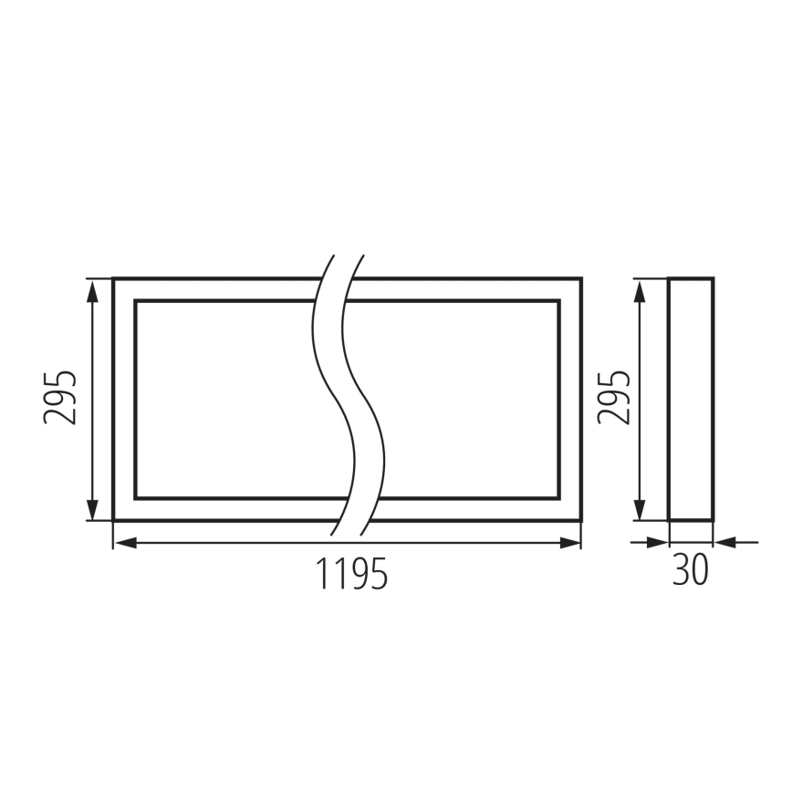Painel LED embutido BLINGO UAIO 38W 230V 3000/4000/6500K 120x30 cm IRC 90 UGR19