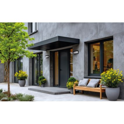 Aplique de parede para exterior LERTO 1xE27/15W/230V IP54 preto