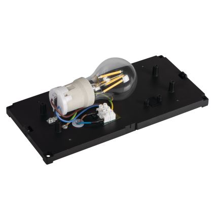 Aplique de parede para exterior LERTO 1xE27/15W/230V IP54 preto