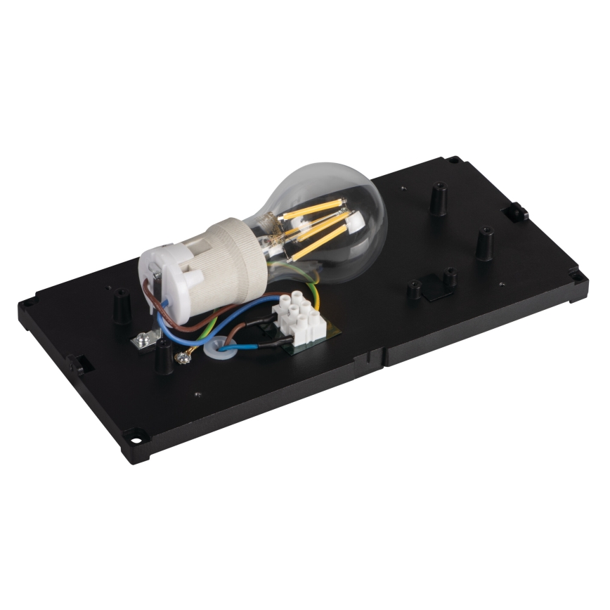 Aplique de parede para exterior LERTO 1xE27/15W/230V IP54 preto