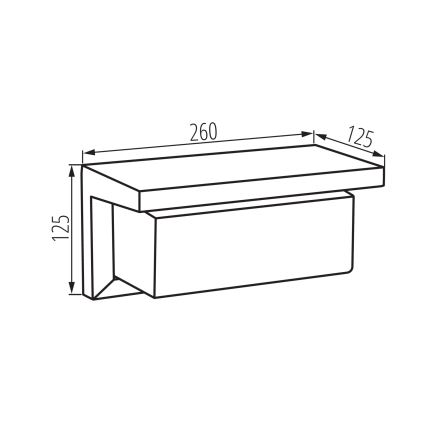 Aplique de parede para exterior LERTO 1xE27/15W/230V IP54 preto