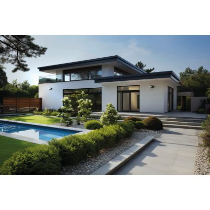 Aplique de parede para exterior LED com sensor de movimento e crepuscular XERTO LED/20W/230V 3000/4000/6500K IP44 preto