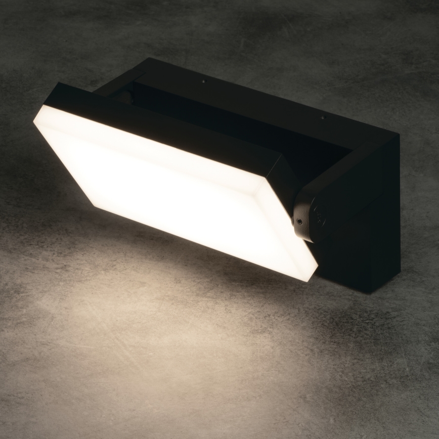 Aplique de parede para exterior LED com sensor de movimento e crepuscular XERTO LED/20W/230V 3000/4000/6500K IP44 preto