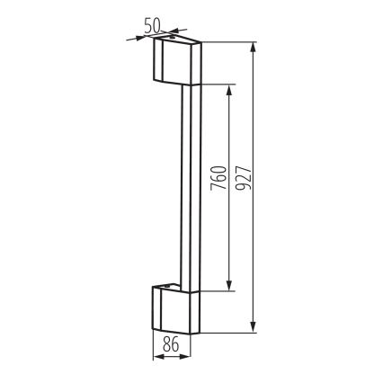 Aplique de parede LED para exterior YALTE LED/8,5W/230V 3000/4000/6500K 93 cm IP54 preto