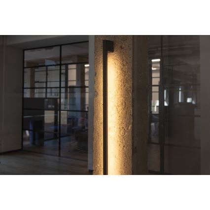Aplique de parede exterior LED YALTE LED/12W/230V 3000/4000/6500K 123 cm IP54 preto