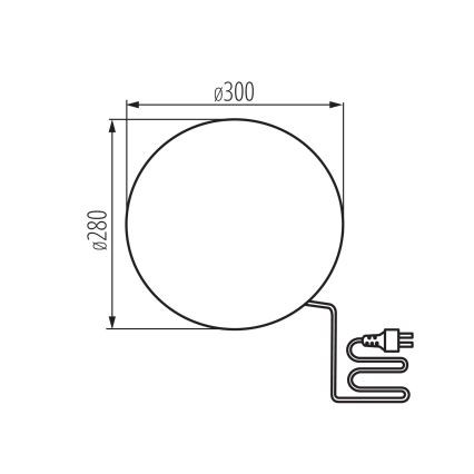 Candeeiro exterior STONO 1xE27/20W/230V Ø 30 cm IP65 branco