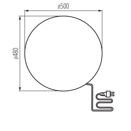Candeeiro de exterior STONO 1x E27 / 20 W / 230 V, diâmetro 50 cm, IP65, branco