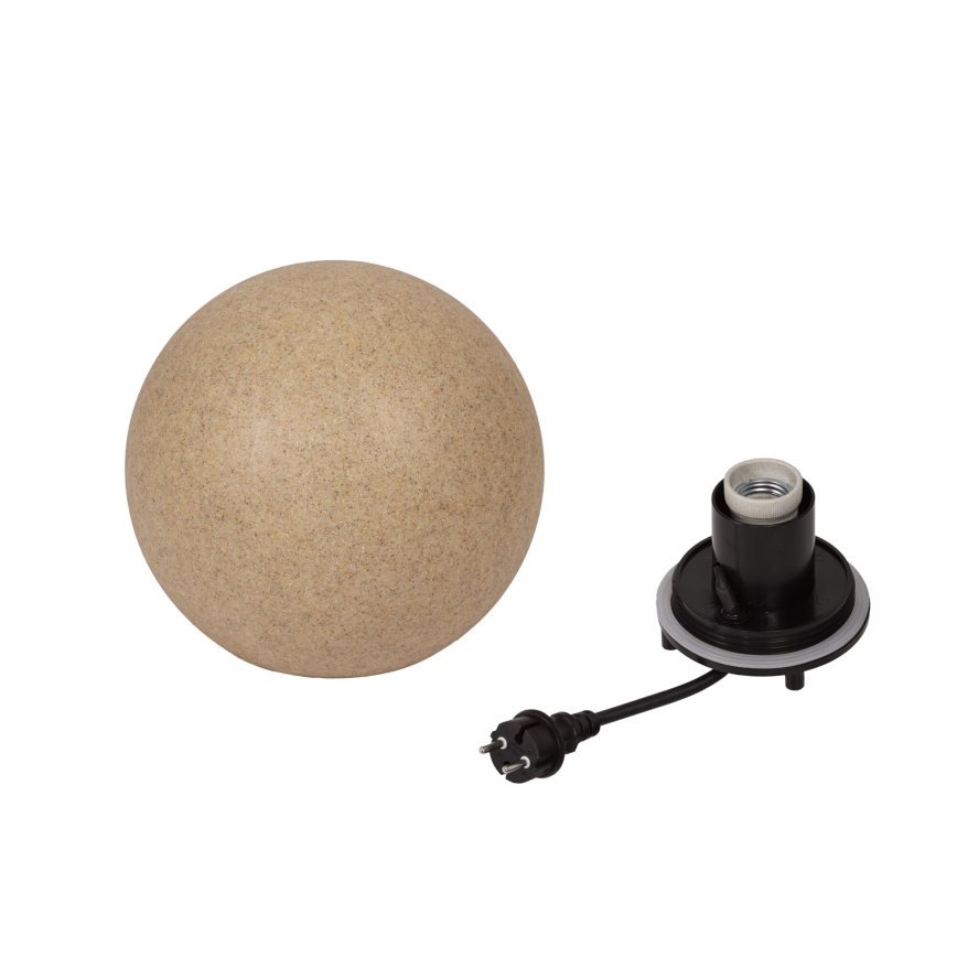 Luminária exterior STONO 1xE27/15W/230V Ø 20 cm IP65 bege