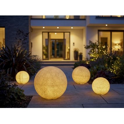 Luminária de exterior STONO 1xE27/20W/230V Ø 30 cm IP65 bege