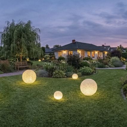 Luminária exterior STONO 1xE27/20W/230V Ø 40 cm IP65 bege