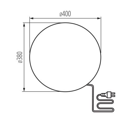 Luminária exterior STONO 1xE27/20W/230V Ø 40 cm IP65 bege