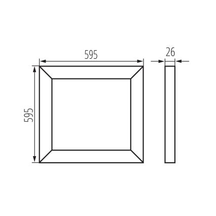 Moldura de embutir para forro AVAR LED/32W/230V 3000/4000/6000K 60x60 cm UGR19