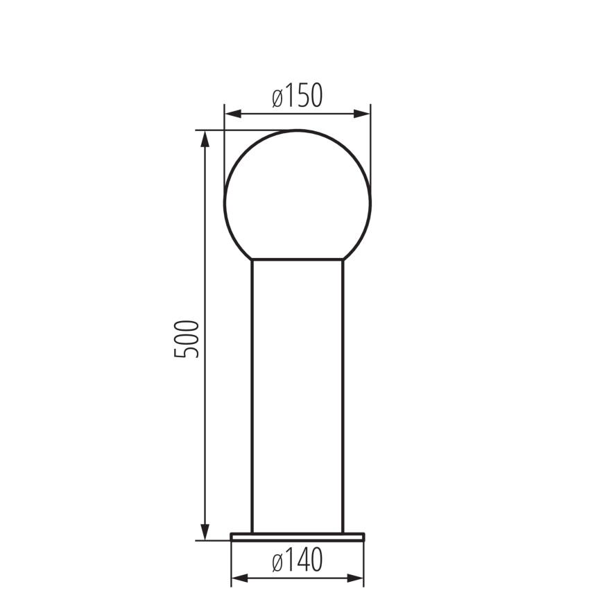 Candeeiro de exterior STONO 1xE27/15W/230V 50 cm IP65 antracite