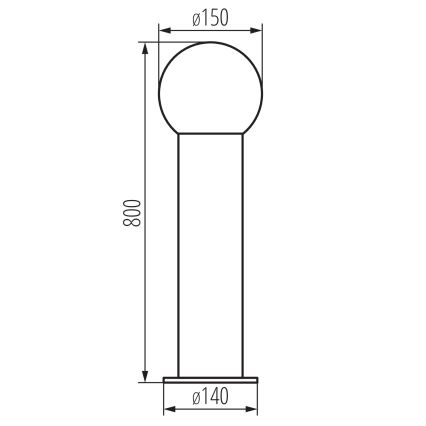 Candeeiro de exterior STONO 1xE27/15W/230V 80 cm IP65 antracite