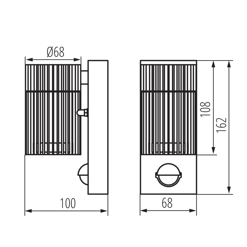 Spot de parede para exterior RADILO com sensor de movimento e de crepúsculo 1xGU10/11W/230V IP44 preto