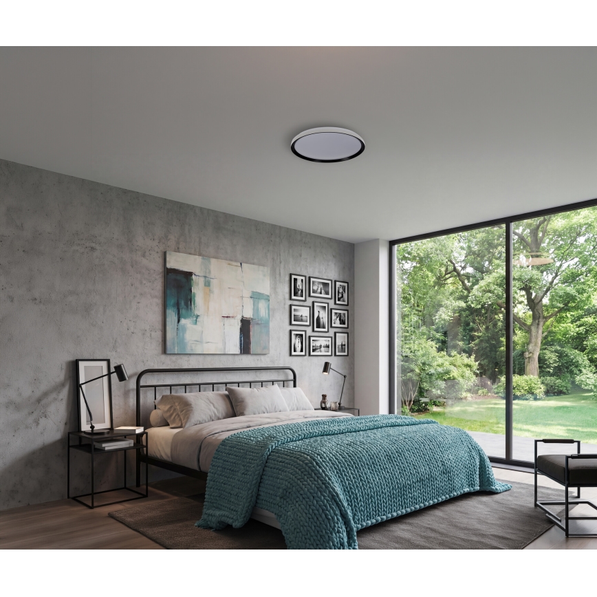 Luminária de teto LED dimerizável LIXAN LED/65W/230V 3000-6500K Ø 48,6 cm branco/preto + comando remoto