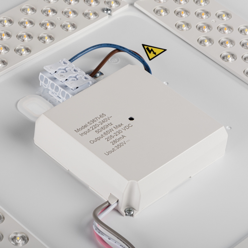 Luminária de teto LED dimerizável LIXAN LED/65W/230V 3000-6500K Ø 48,6 cm branco/preto + comando remoto