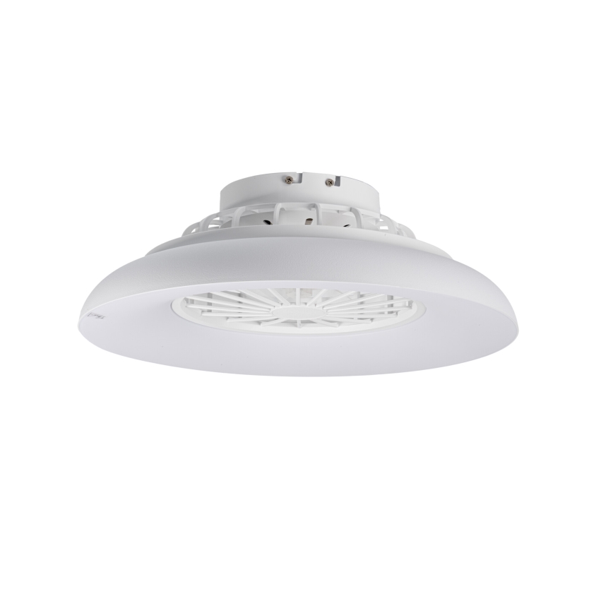 Candeeiro de tecto LED RGBW regulável com ventilador PLAVE PAN LED/24W/230V 3000-6500K Ø 48,5 cm branco + controlo remoto