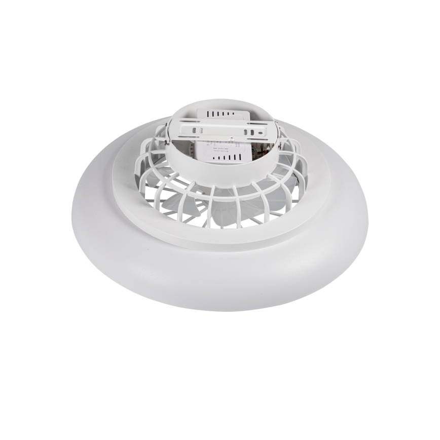 Candeeiro de tecto LED RGBW regulável com ventilador PLAVE PAN LED/24W/230V 3000-6500K Ø 48,5 cm branco + controlo remoto