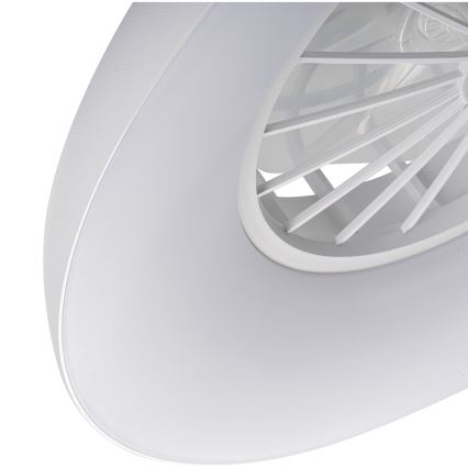 Candeeiro de tecto LED RGBW regulável com ventilador PLAVE PAN LED/24W/230V 3000-6500K Ø 48,5 cm branco + controlo remoto