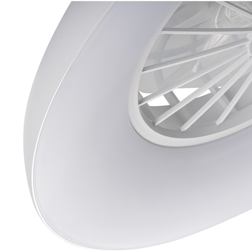 Candeeiro de tecto LED RGBW regulável com ventilador PLAVE PAN LED/24W/230V 3000-6500K Ø 48,5 cm branco + controlo remoto
